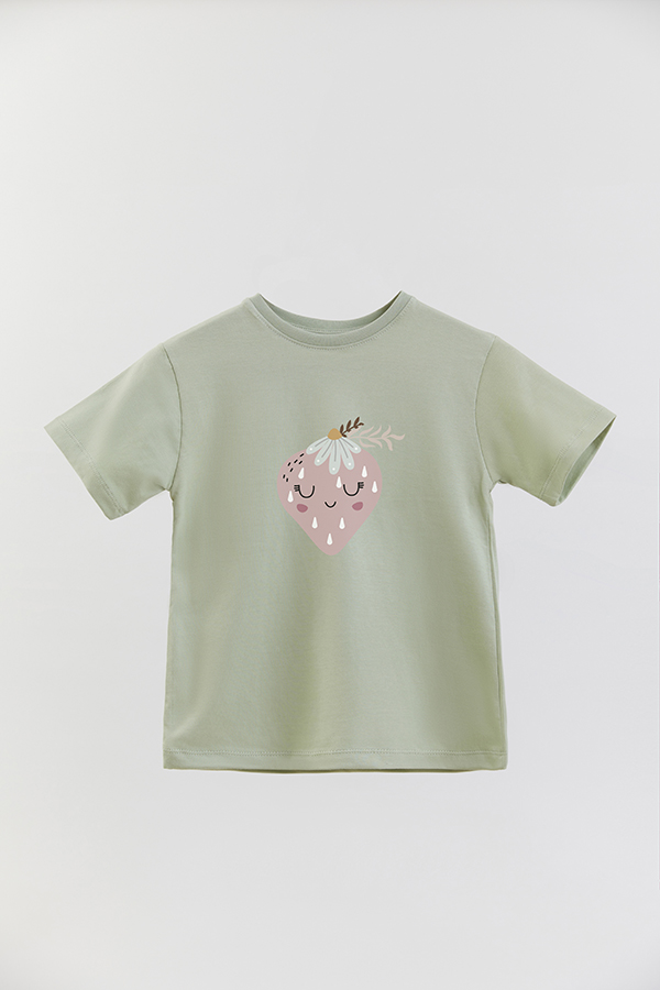 REMERA BASIC GIRL CUTE FRUITS LITTLE BERRY