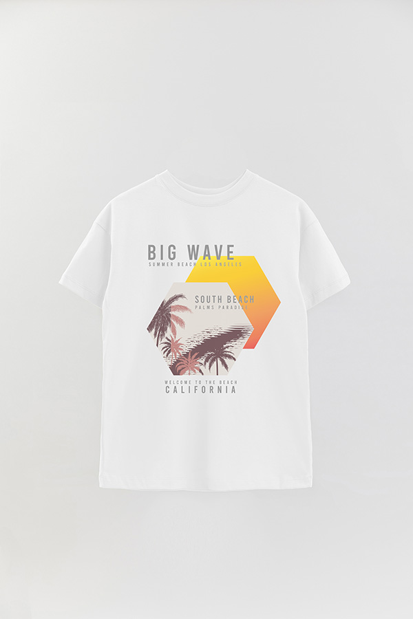 REMERA OVER ESTAMPADA BIG WAVE
