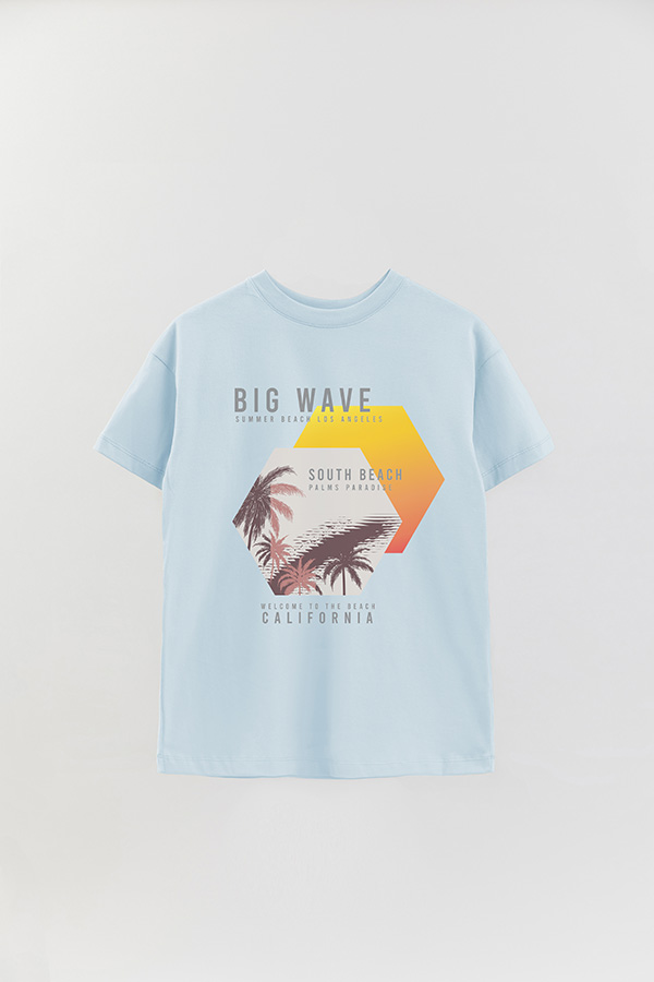 REMERA OVER ESTAMPADA BIG WAVE