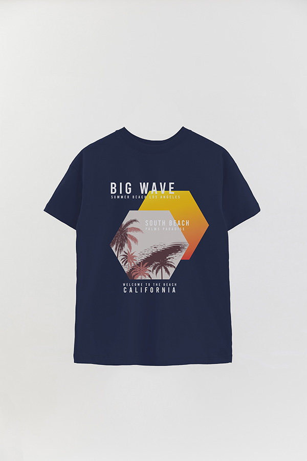 REMERA OVER ESTAMPADA BIG WAVE