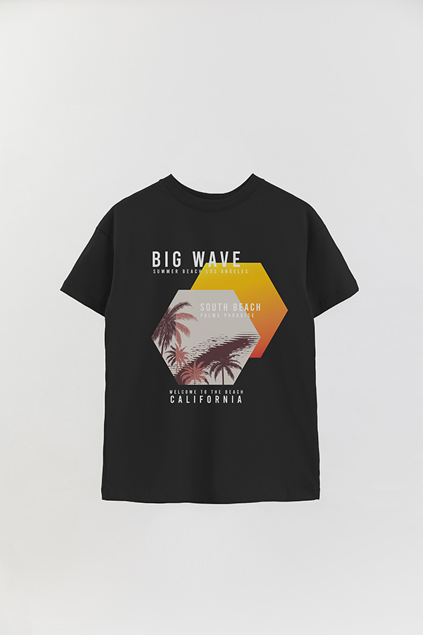 REMERA OVER ESTAMPADA BIG WAVE