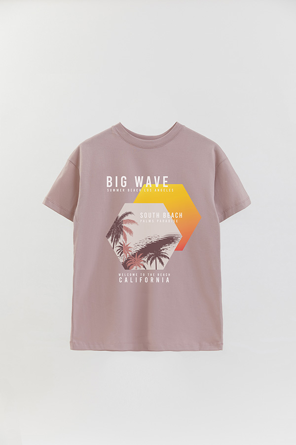REMERA OVER ESTAMPADA BIG WAVE