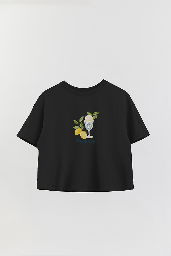 REMERA CROP ESTAMPADA COASTAL ZESTY SIP