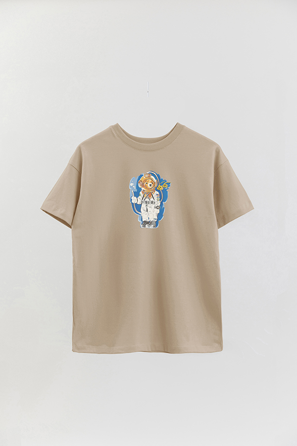 REMERA OVER ESTAMPADA UNISEX BEAR DIVING