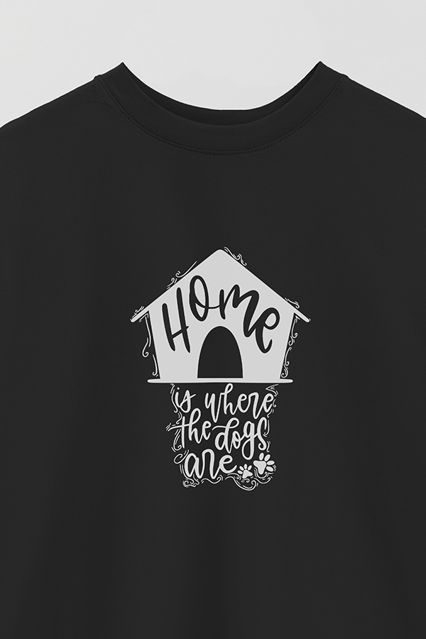 REMERA OVER ESTAMPADA DOG HOME