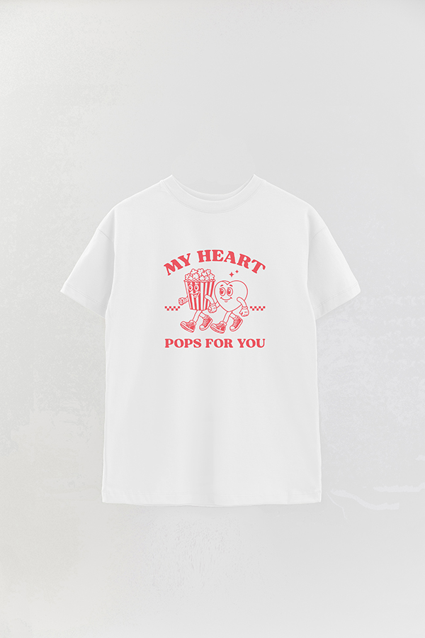 REMERA OVER ESTAMPADA VALENTINE BUNDLE MY HEART