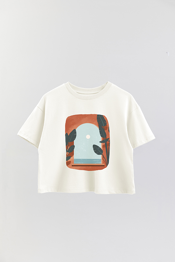 REMERA CROP ESTAMPADA ART 159