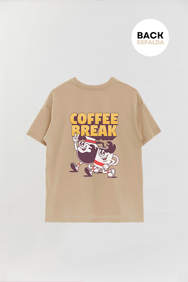 REMERA OVER FB CARTOON COFFEE BREAK