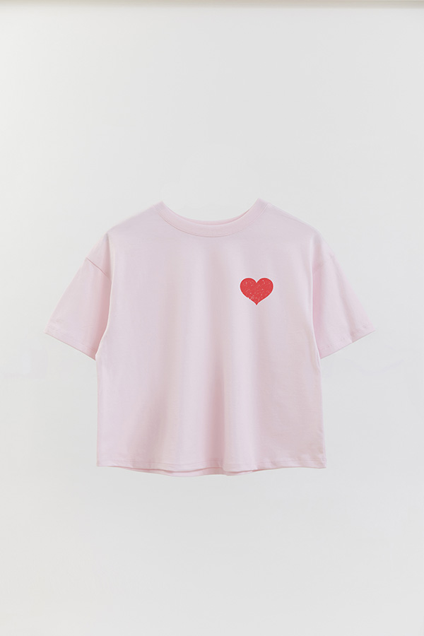 REMERA CROP ESTAMPADA VALENTINE STAMP 15