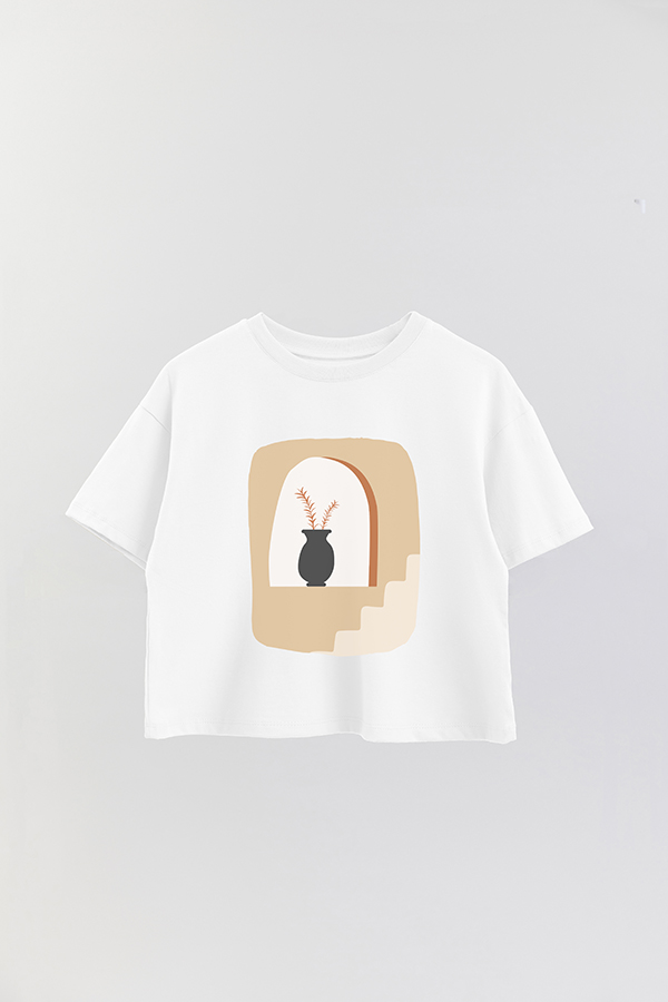 REMERA CROP ESTAMPADA ART 106