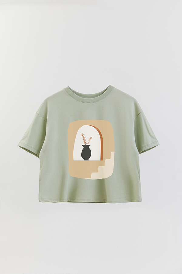 REMERA CROP ESTAMPADA ART 106