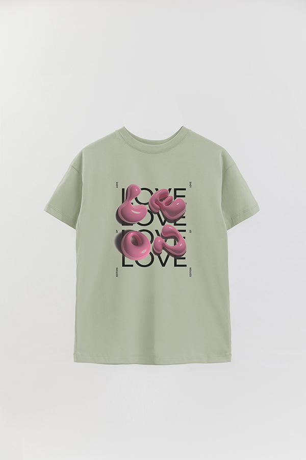 REMERA OVER ESTAMPADA GRAPHIC PINK LOVE BUBBLE
