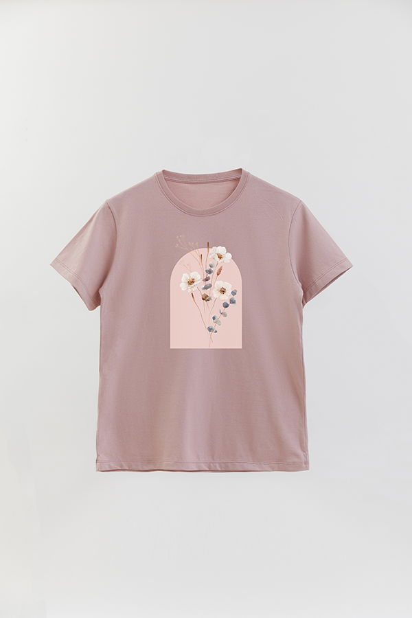 REMERA BASICA ESTAMPADA FLORAL ARCH 11