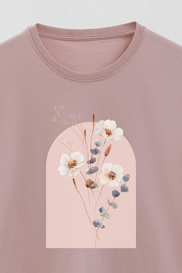 REMERA BASICA ESTAMPADA FLORAL ARCH 11