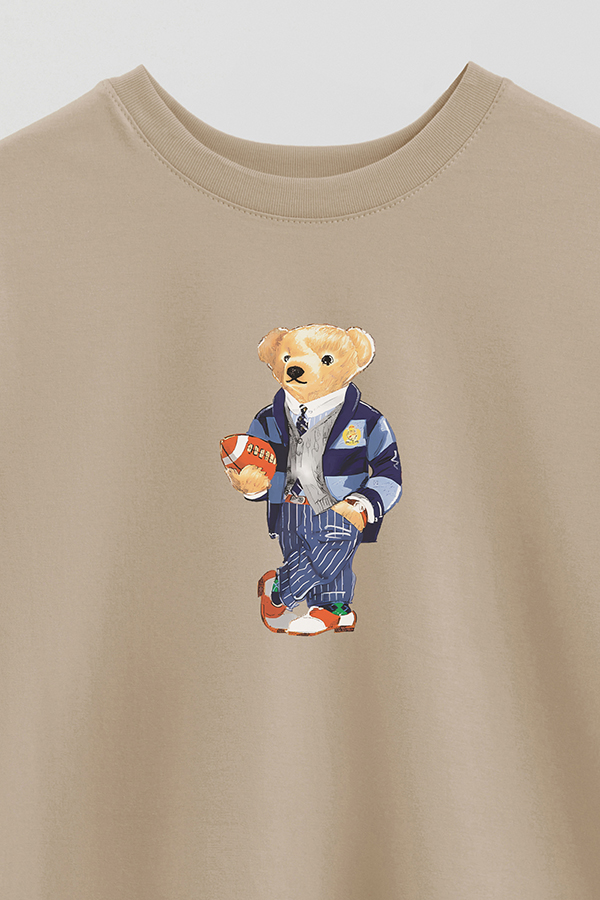 REMERA OVER ESTAMPADA UNISEX BEAR RUGBY SUIT