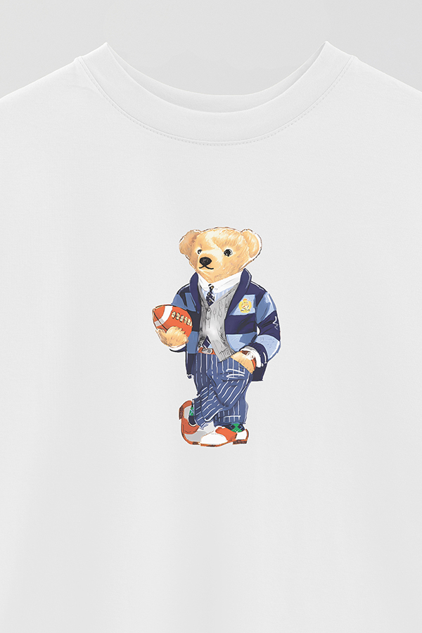 REMERA OVER ESTAMPADA UNISEX BEAR RUGBY SUIT
