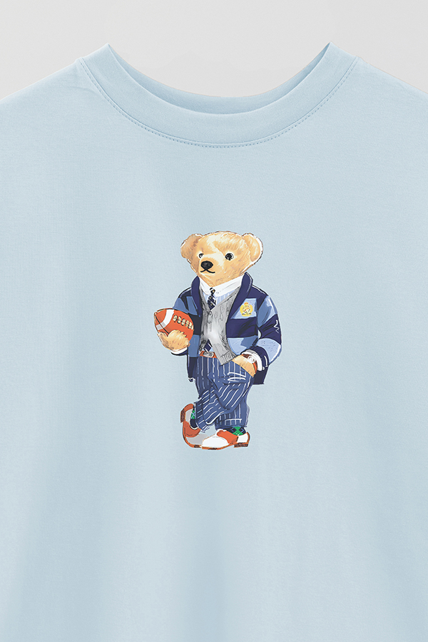 REMERA OVER ESTAMPADA UNISEX BEAR RUGBY SUIT