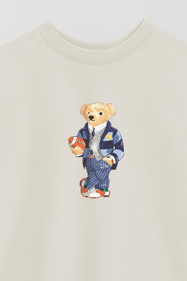 REMERA OVER ESTAMPADA UNISEX BEAR RUGBY SUIT