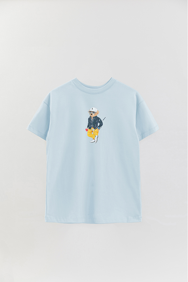REMERA OVER ESTAMPADA UNISEX BEAR GOLF