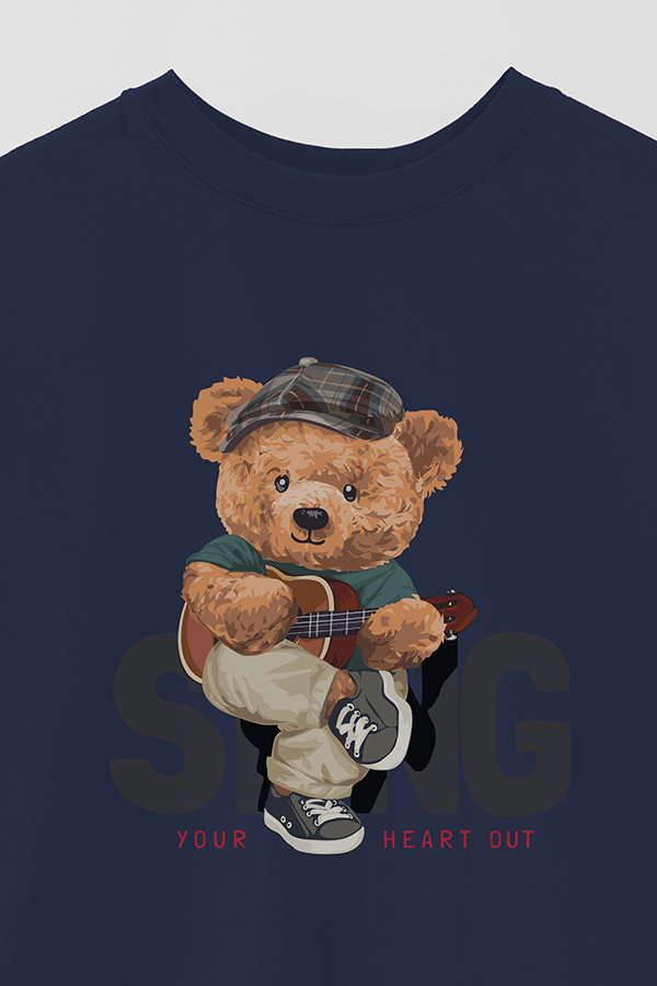 REMERA OVER ESTAMPADA UNISEX TEDDY SING