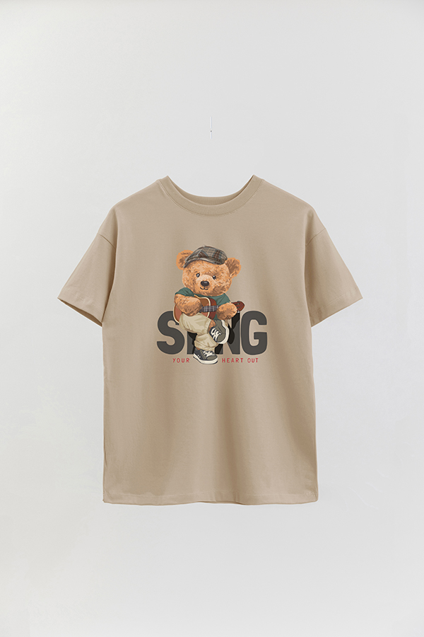 REMERA OVER ESTAMPADA UNISEX TEDDY SING