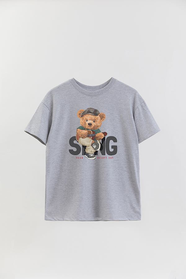 REMERA OVER ESTAMPADA UNISEX TEDDY SING