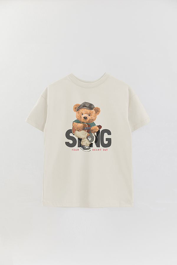 REMERA OVER ESTAMPADA UNISEX TEDDY SING