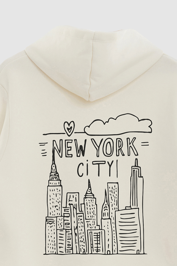 BUZO HOODIE ESTAMPADO WORLD CITY