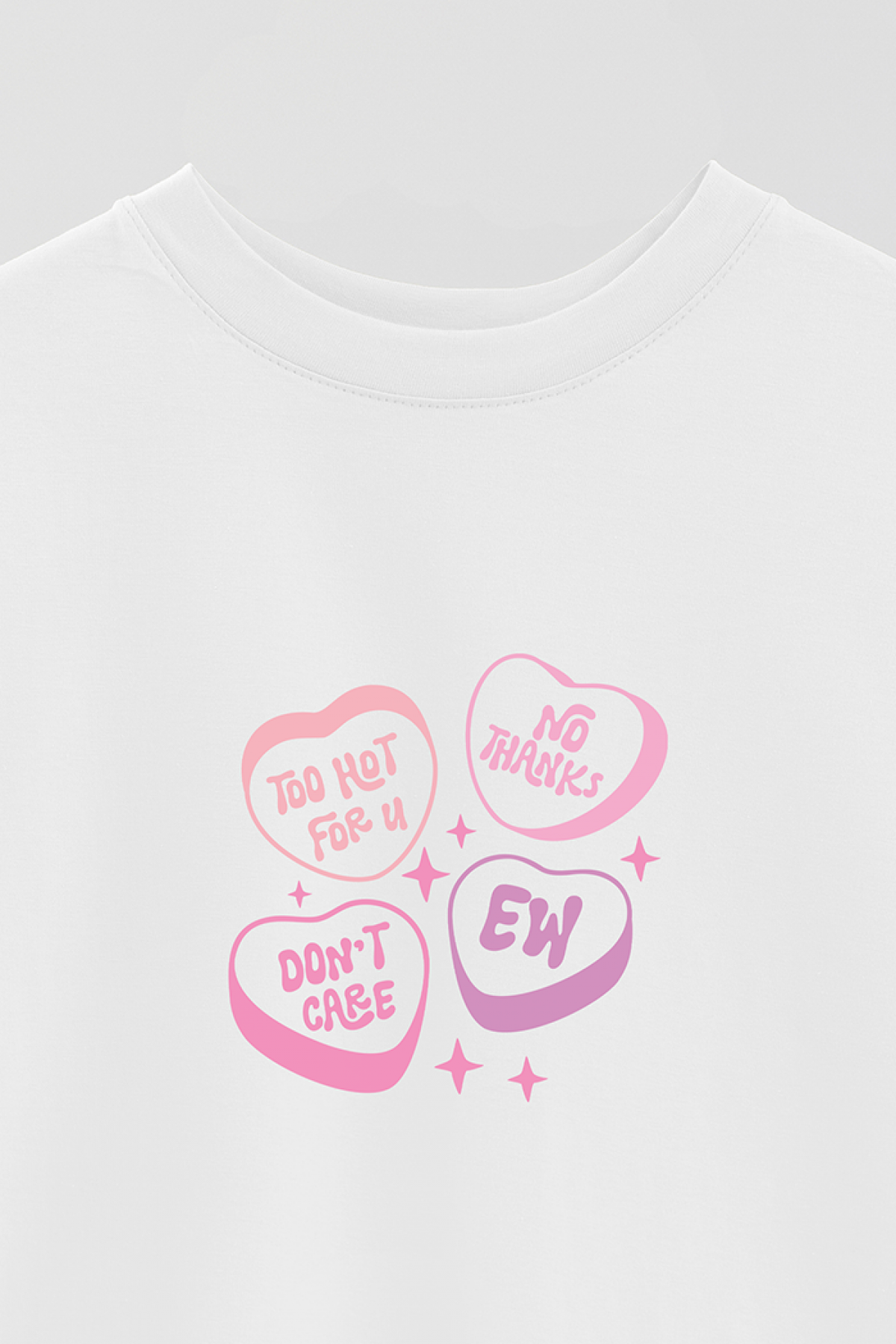 REMERA OVER ESTAMPADA LV4 TOO HOT FOR YOU