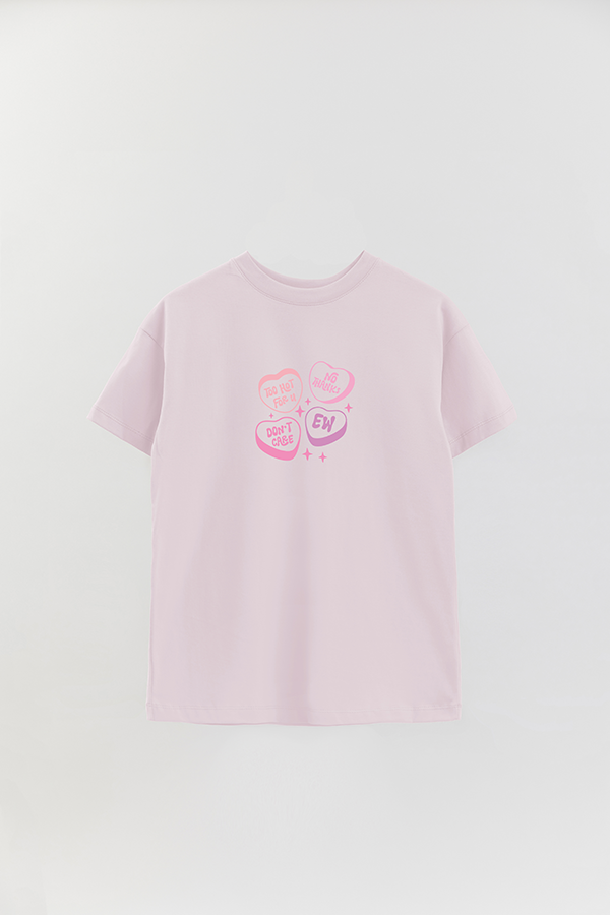 REMERA OVER ESTAMPADA LV4 TOO HOT FOR YOU