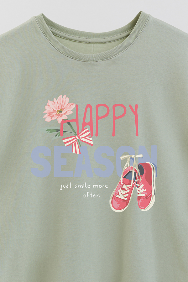 REMERA GIRL OVER HAPPY SEASON