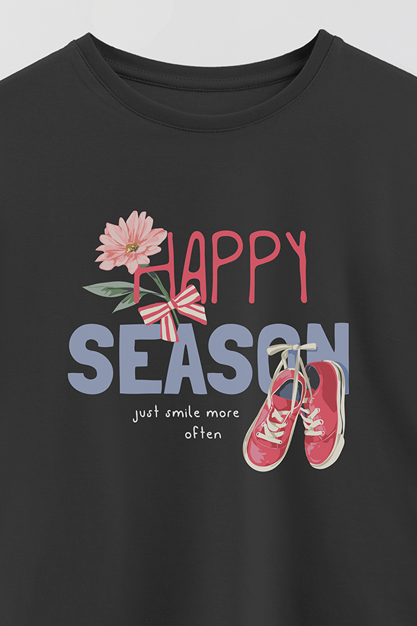 REMERA GIRL OVER HAPPY SEASON
