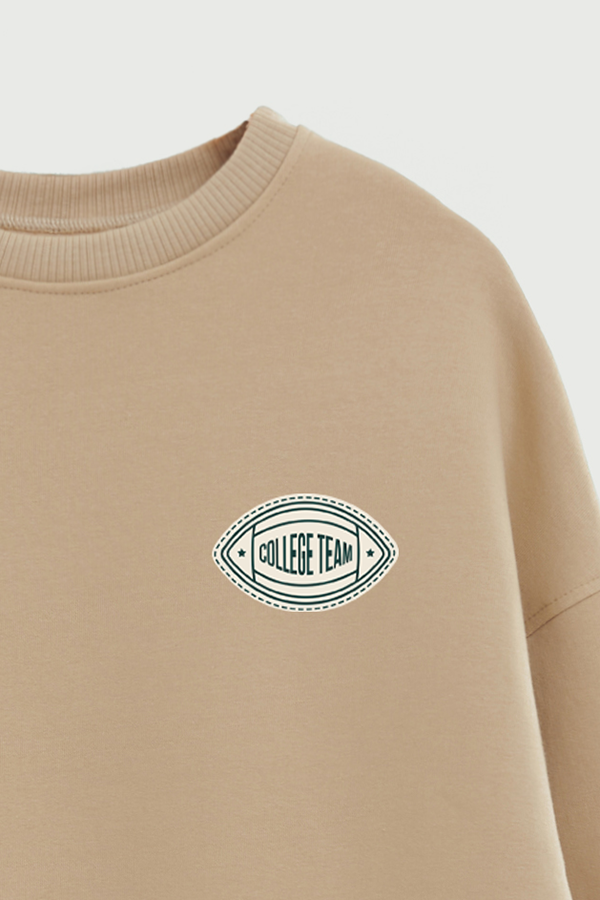 BUZO CREWNECK ESTAMPADO VARSITY COLLEGE TEAM