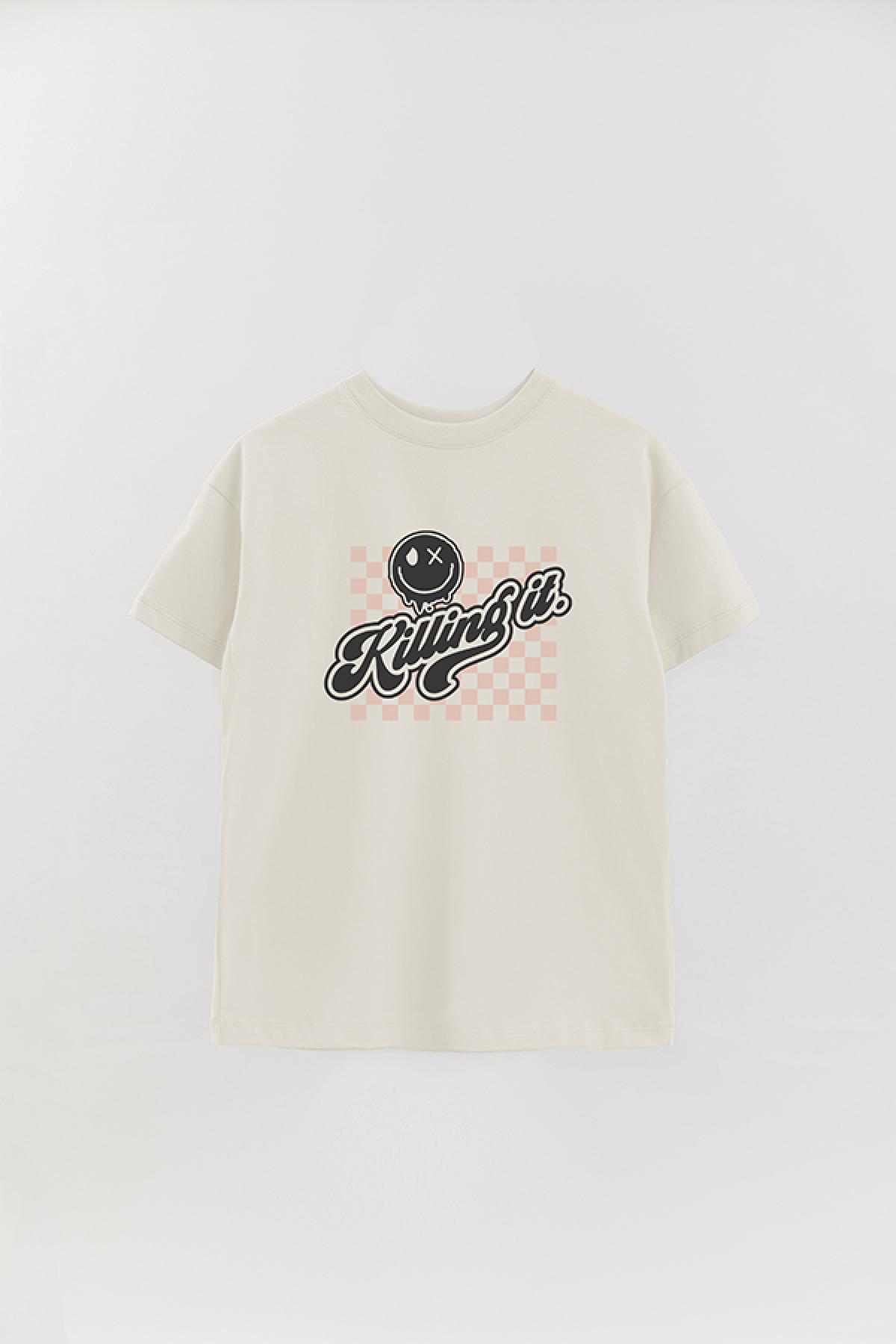 REMERA OVER ESTAMPADA LV5 KILLING IT