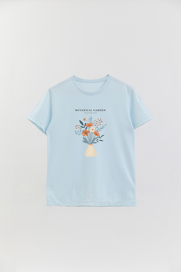 REMERA BASICA ESTAMPADA GARDEN 48