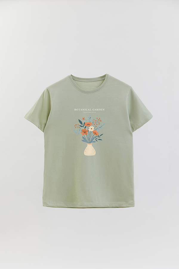 REMERA BASICA ESTAMPADA GARDEN 48
