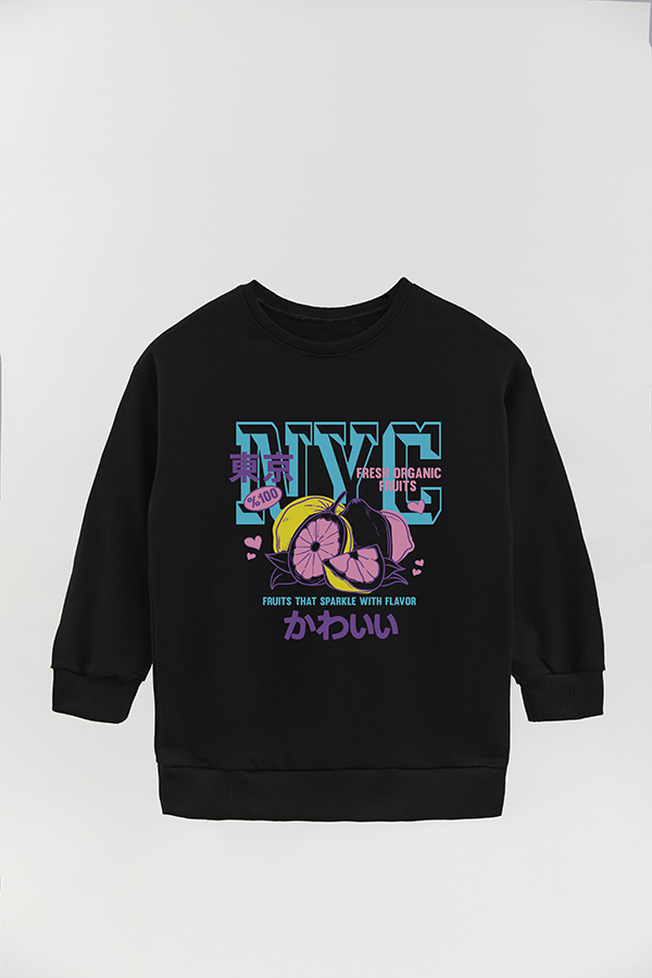 BUZO CREWNECK RUSTICO VARSITY GIRL NYC LEMON