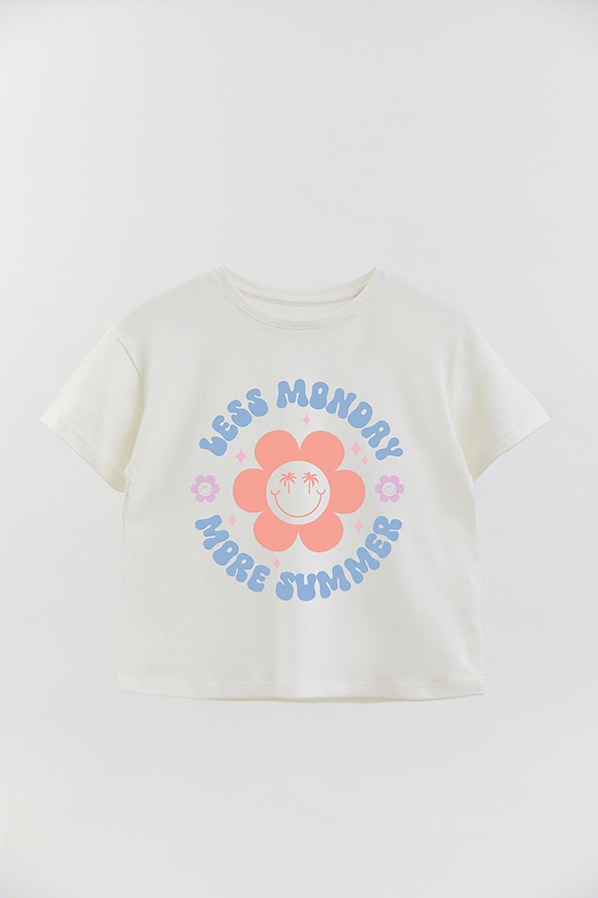 REMERA GIRL OVER RT LESS MONDAY
