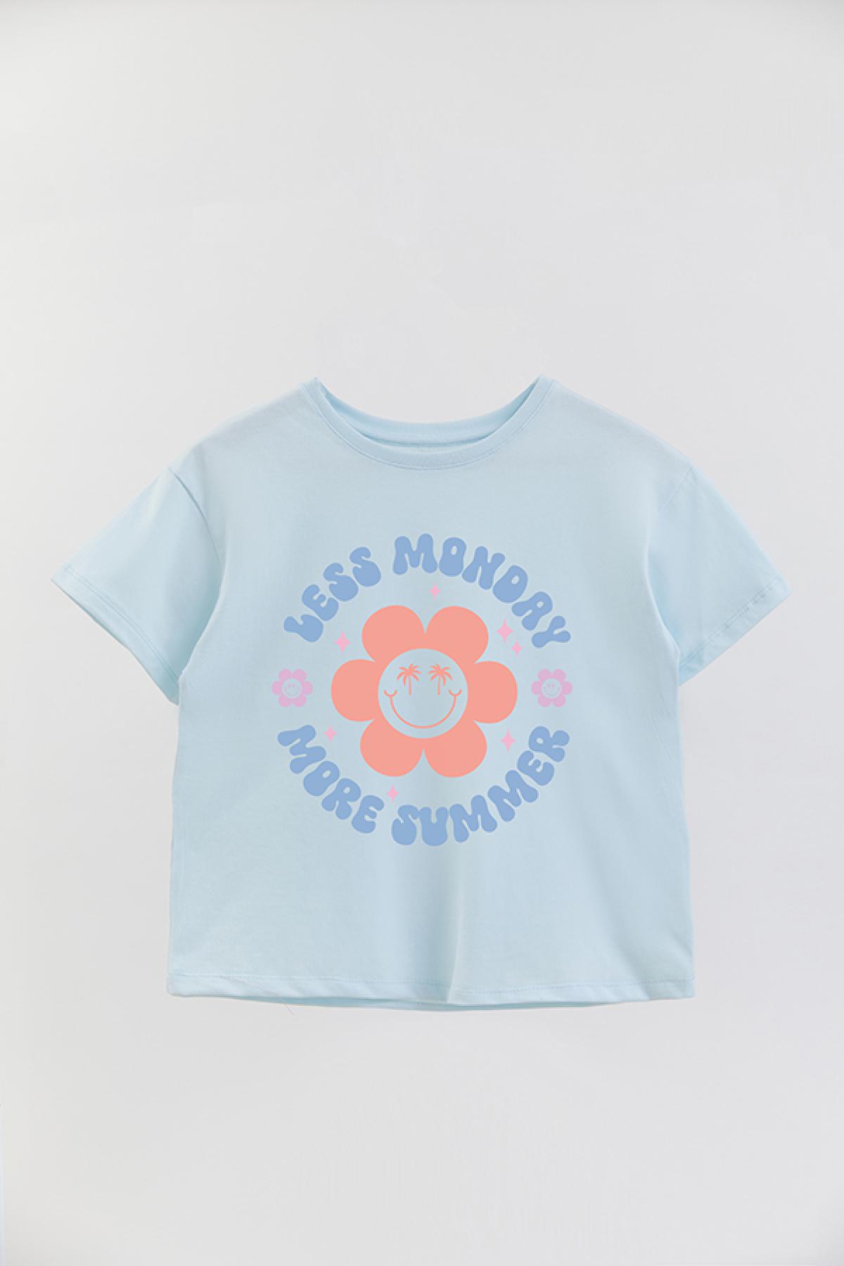 REMERA GIRL OVER RT LESS MONDAY