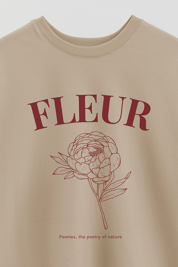 REMERA OVER ESTAMPADA PEONIES FLEUR