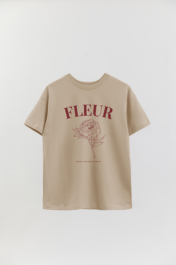 REMERA OVER ESTAMPADA PEONIES FLEUR