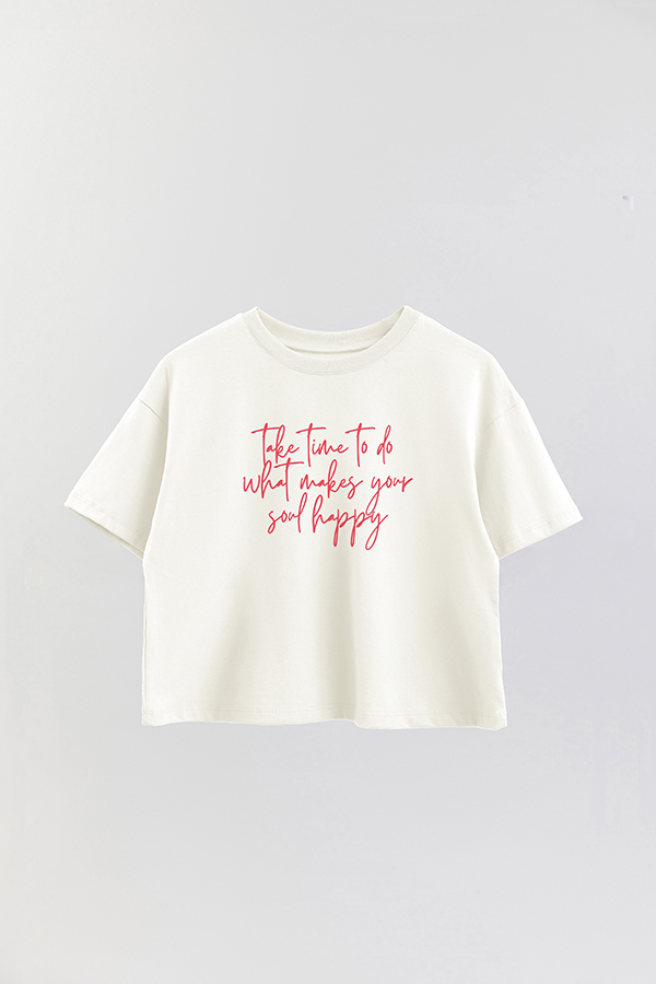 REMERA CROP ESTAMPADA RED SOUL