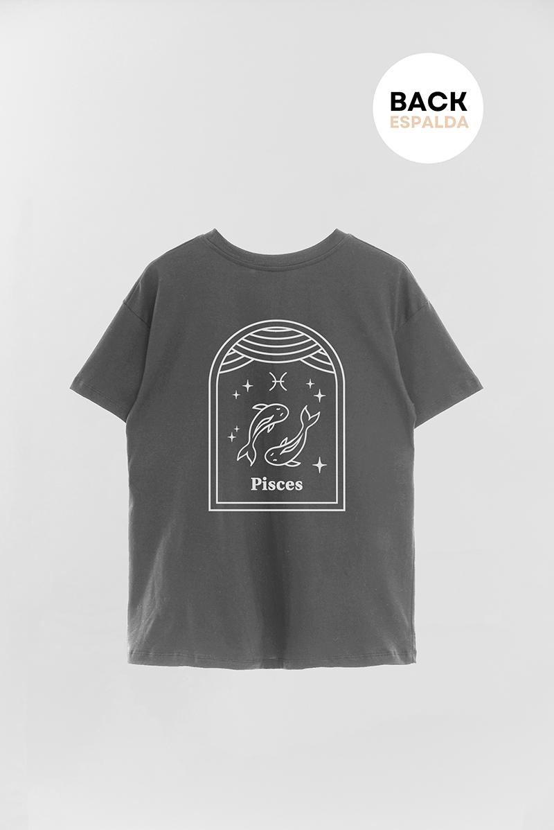 REMERA OVER ESTAMPADA UNISEX SIGNS PISCES