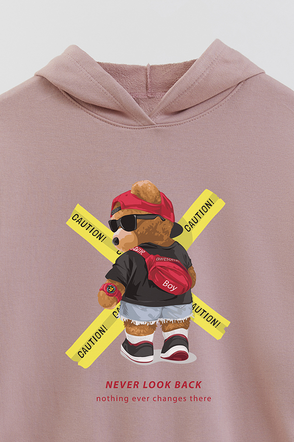 HOODIE RUSTICO BOY TEDDY NEVER LOOK BACK