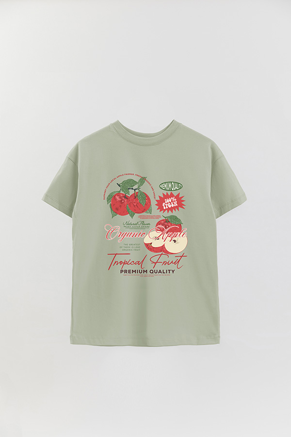 REMERA OVER ESTAMPADA TROPICAL FRUIT