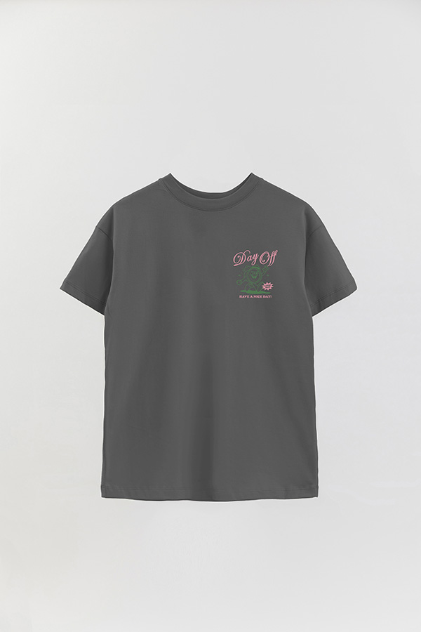 REMERA OVER FB CARTOON DAY OFF PINK