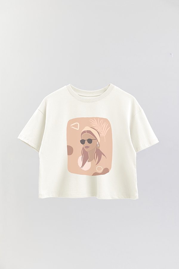 REMERA CROP ESTAMPADA ART 114