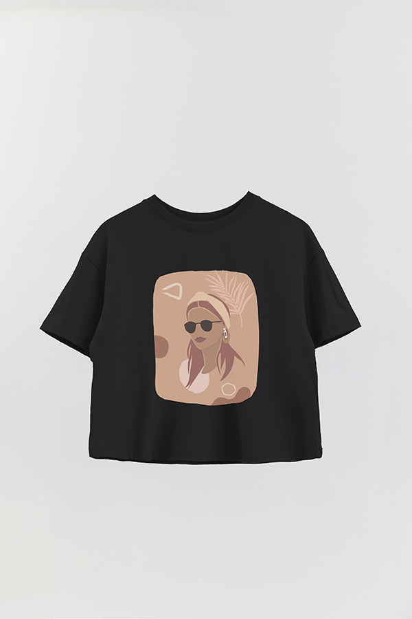 REMERA CROP ESTAMPADA ART 114