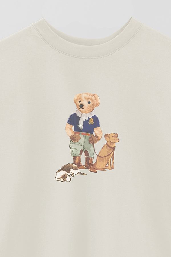 REMERA OVER ESTAMPADA UNISEX BEAR DOG