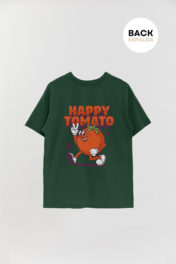 REMERA OVER FB CARTOON HAPPY TOMATO